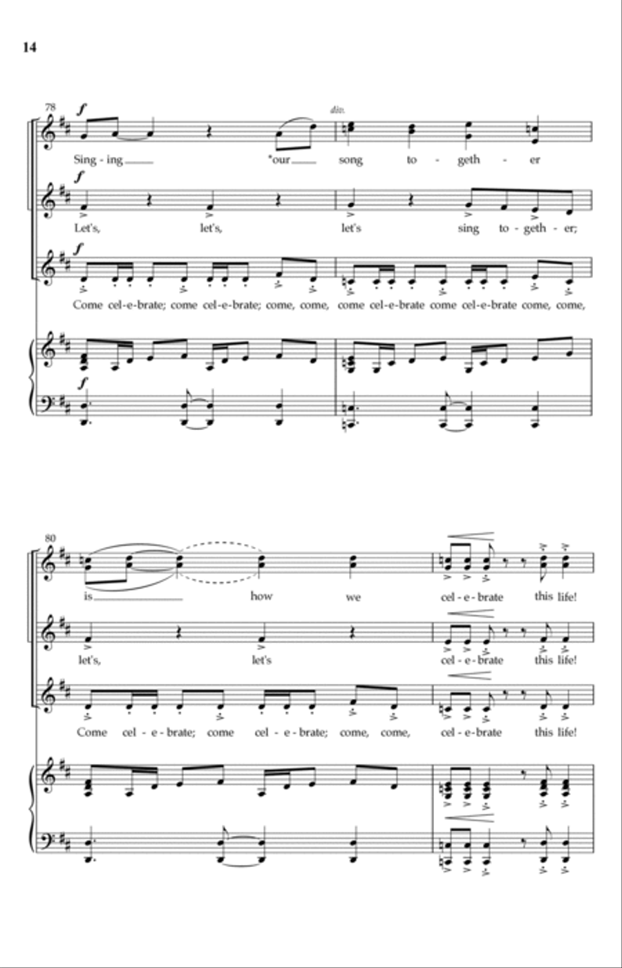 Celebrate This Life! 4-Part scores gallery preview page 12