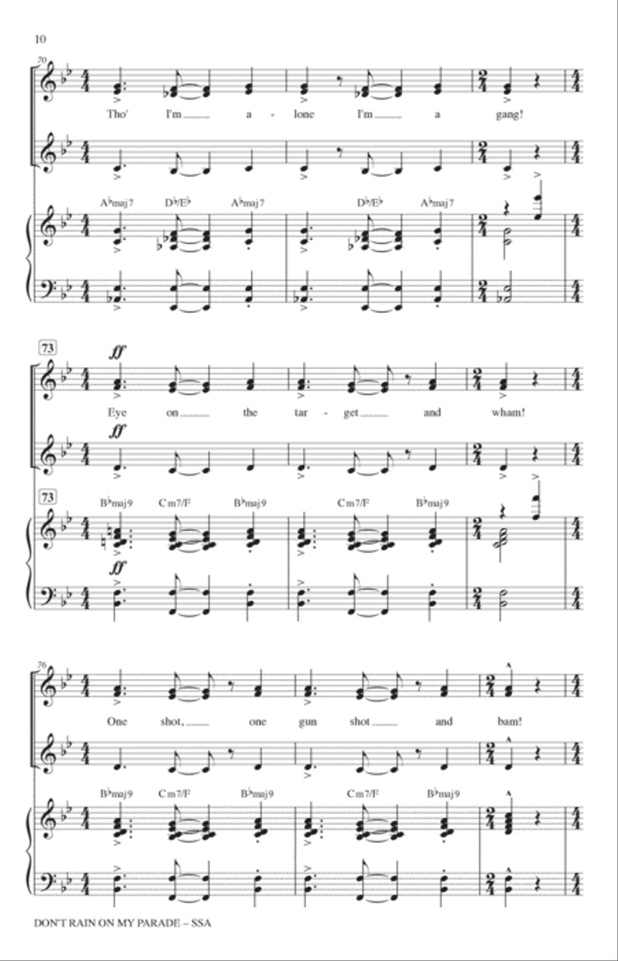 Don't Rain On My Parade (from Funny Girl) (arr. Mark Brymer) SSA scores gallery preview page 9