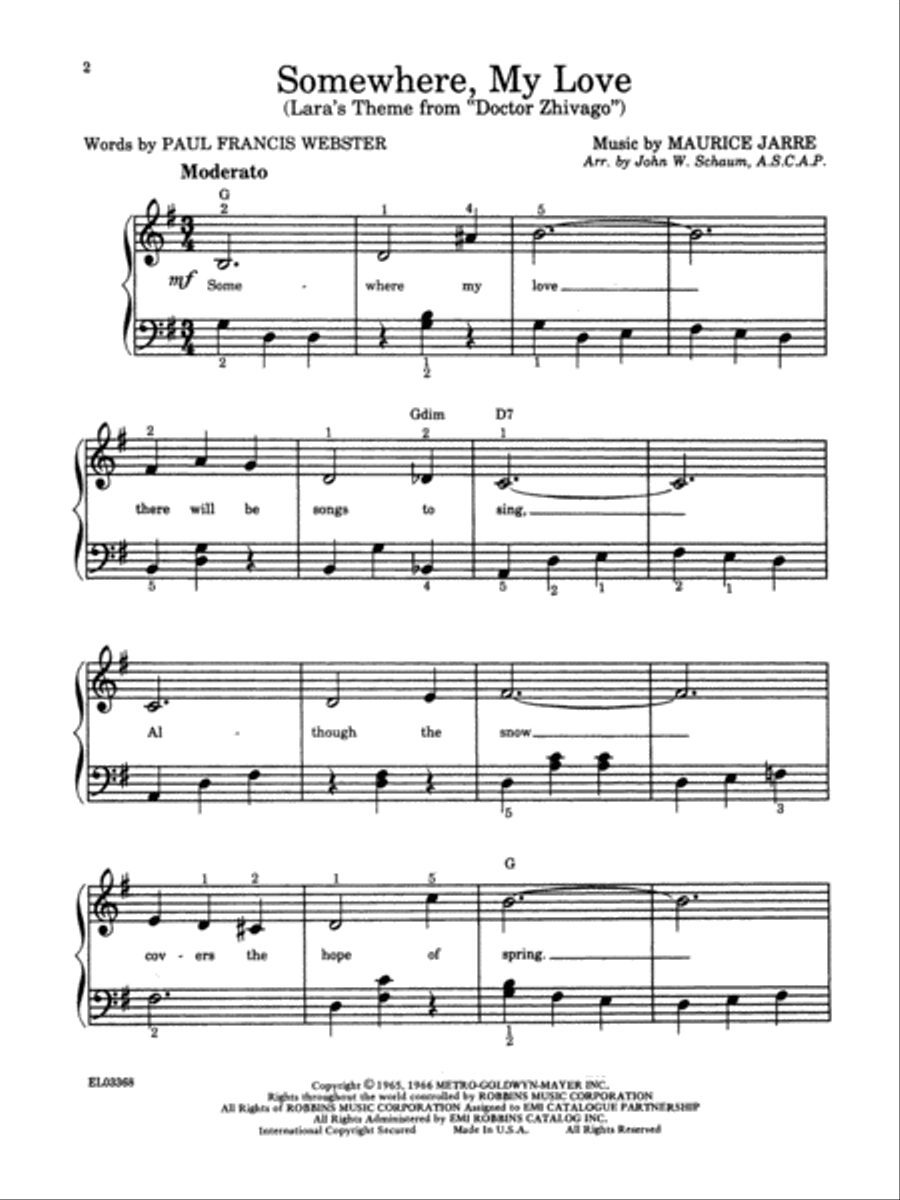 John W. Schaum Popular Piano Pieces