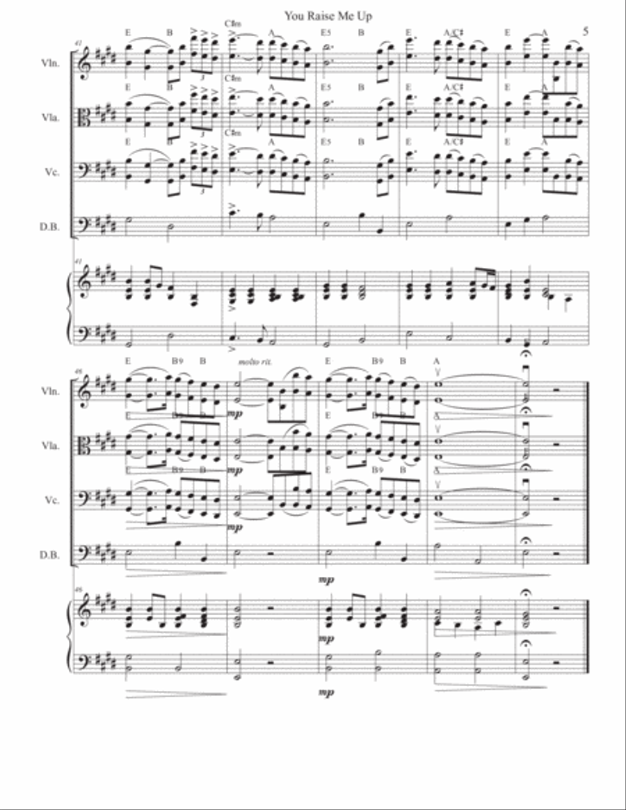 You Raise Me Up Cello scores gallery preview page 5
