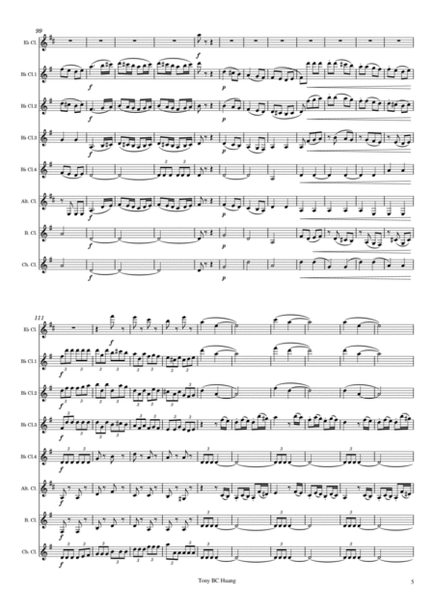 Symphony No.6, Op.68, "Pastorale" for Clarinet Octet
