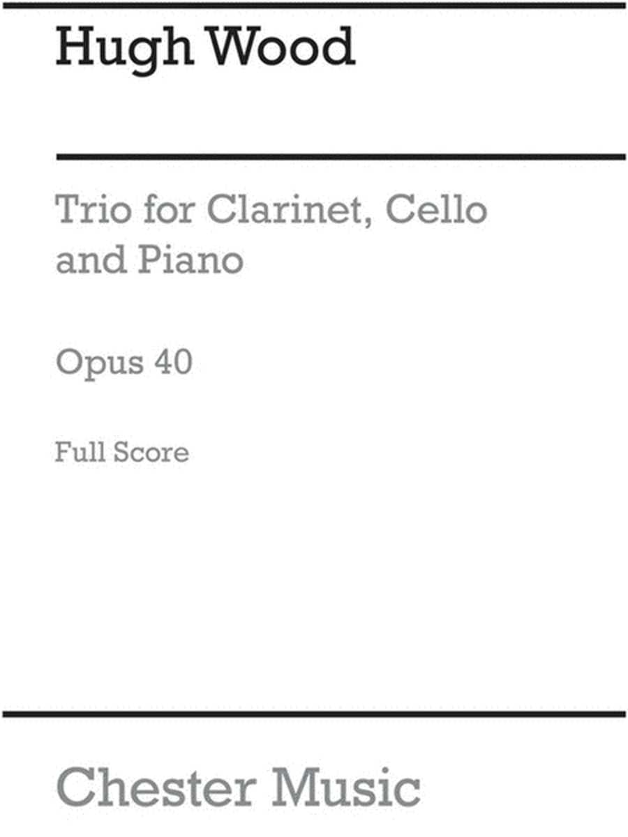 Wood Trio Op 40 Clarinet/Cello/Piano(Score)(Arch