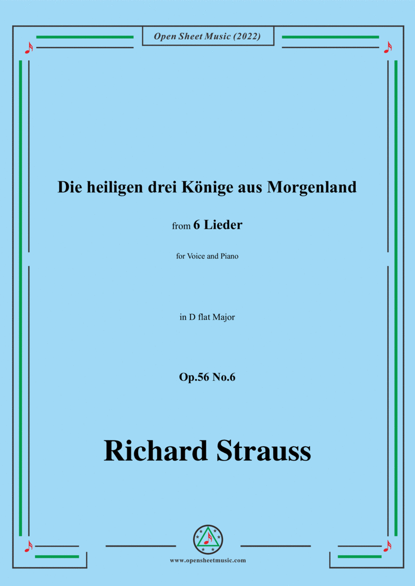 Richard Strauss-Die heiligen drei Könige aus Morgenland,in D flat Major image number null