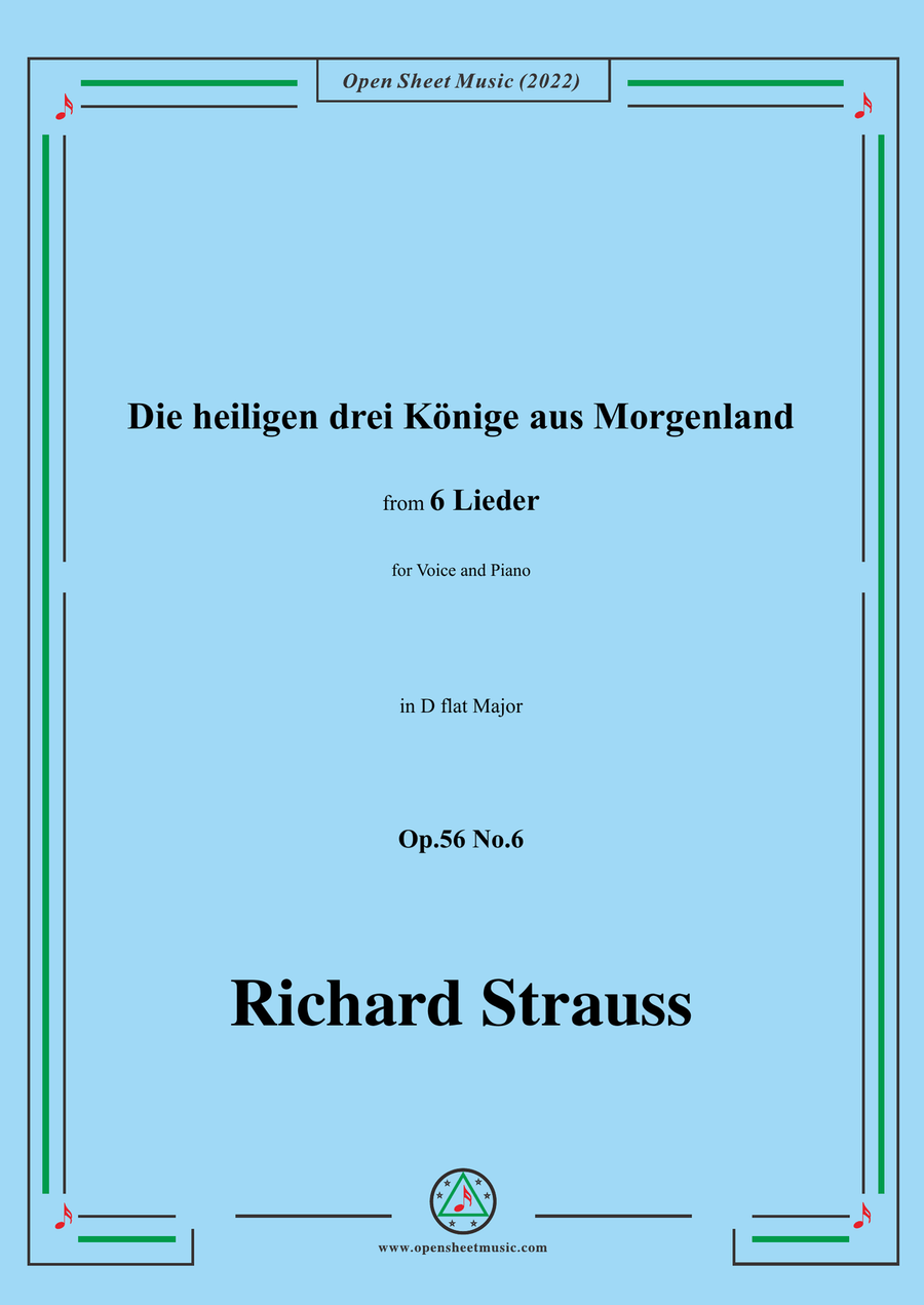 Richard Strauss-Die heiligen drei Könige aus Morgenland,in D flat Major