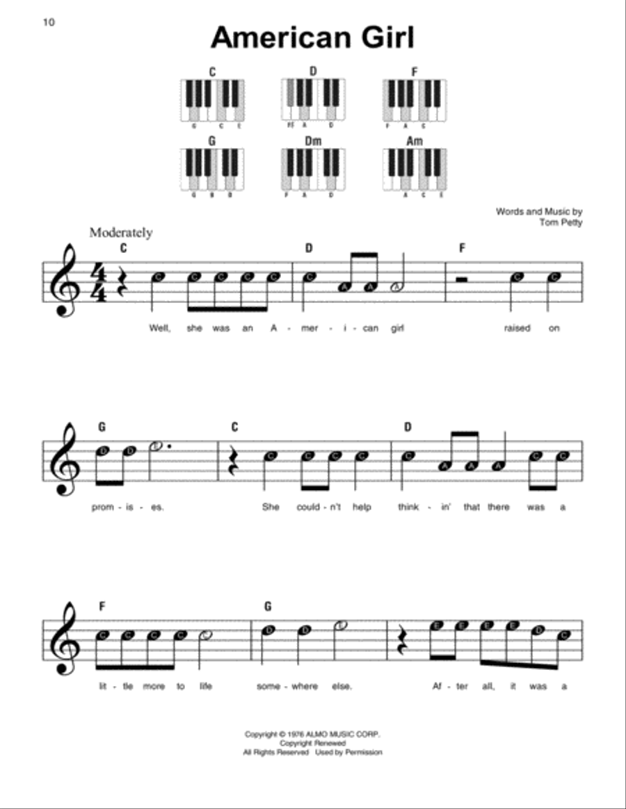 American Girl Easy Piano scores gallery preview page 1
