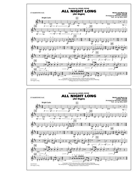 All Night Long (All Night) - Eb Baritone Sax
