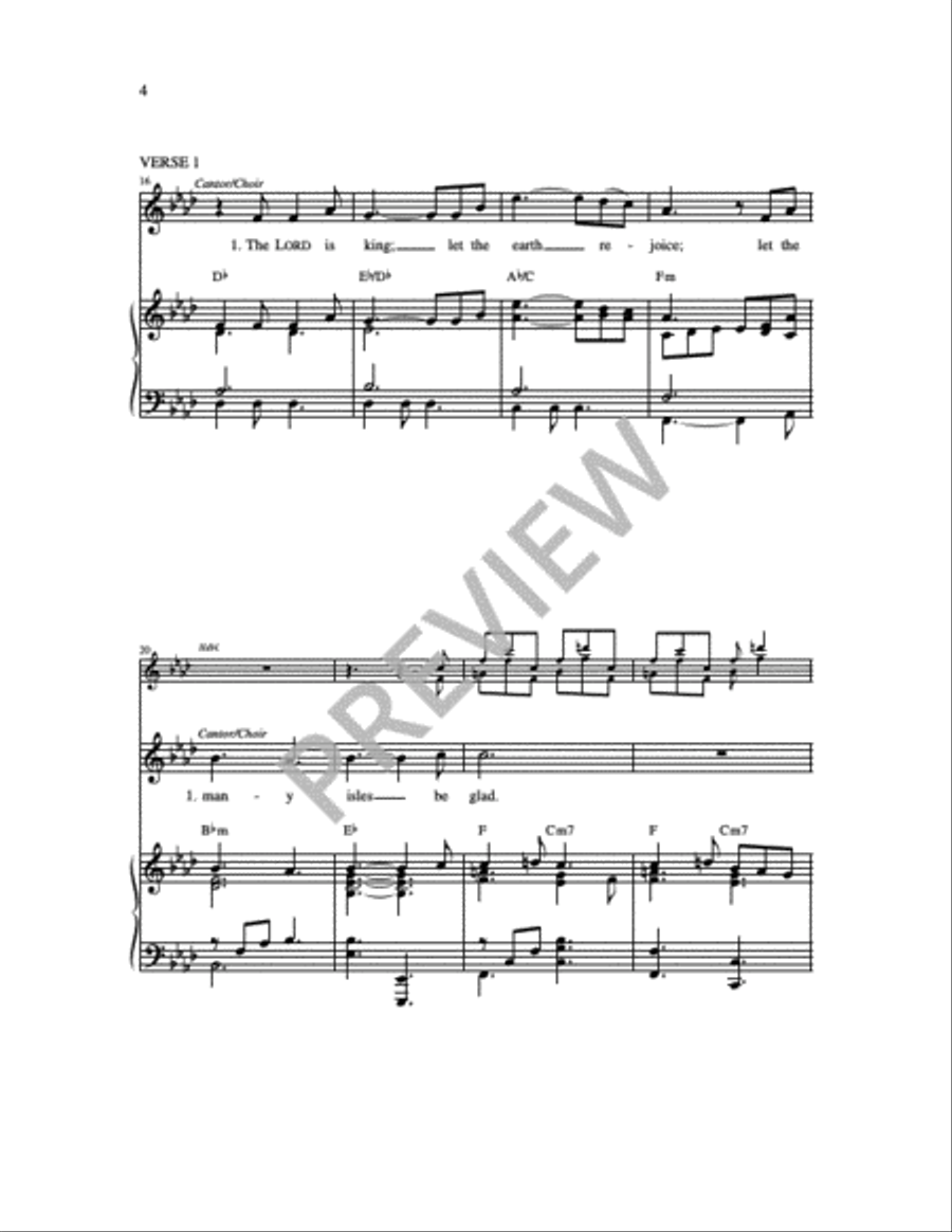 A Light Will Shine on Us This Day: Psalm 97 4-Part scores gallery preview page 13