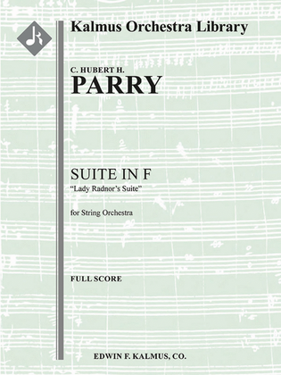 Book cover for Suite in F: Lady Radnor's Suite