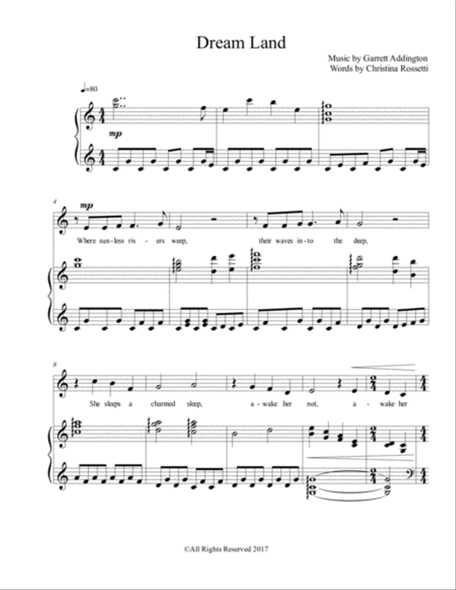 Dream Land Dream Land Voice scores gallery preview page 1