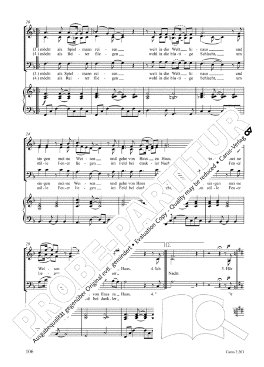 Loreley. Folk songs for choir (Loreley. Volkslieder fur Chor) Choir scores gallery preview page 111