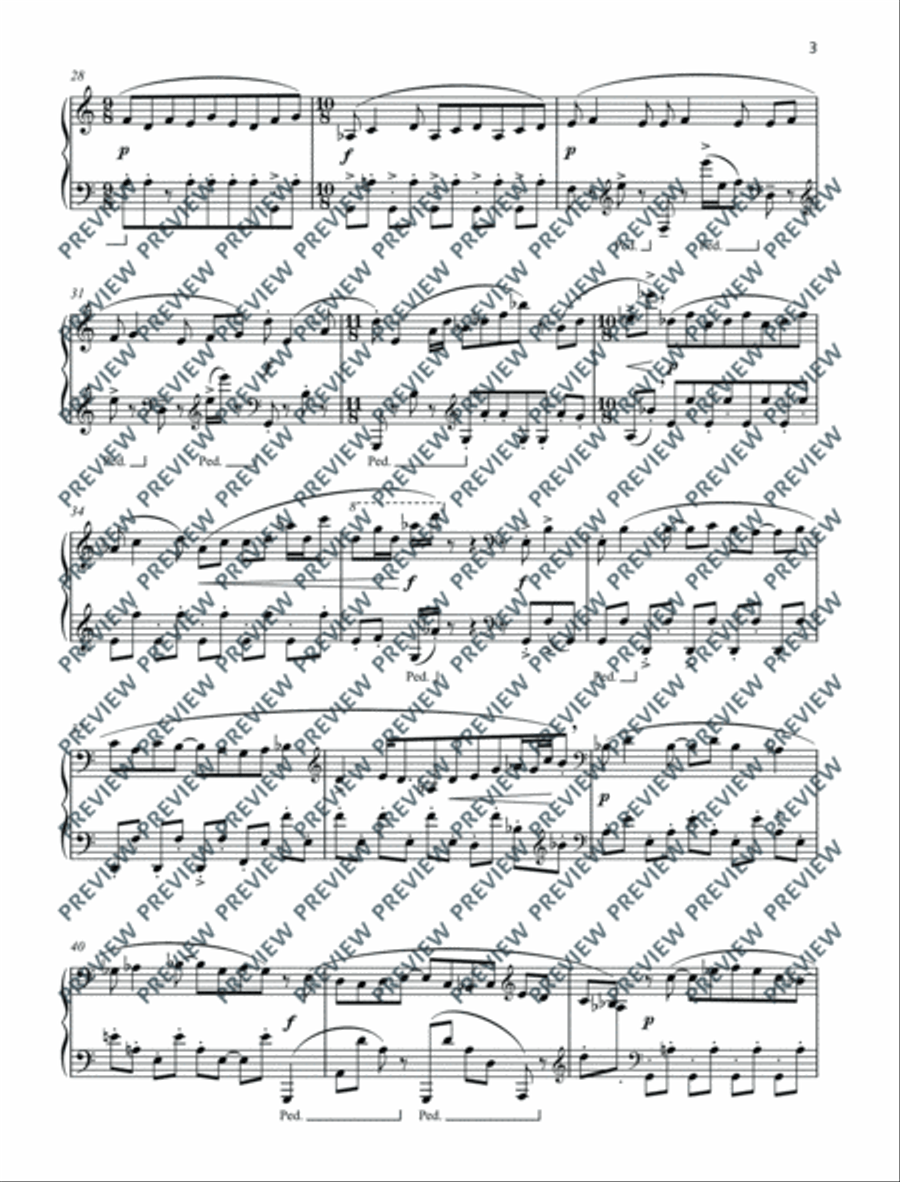 Five Keyboard Pieces Piano Solo scores gallery preview page 8