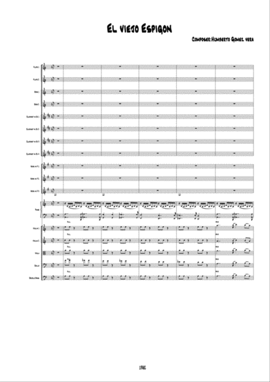 El Viejo Espigon Large Ensemble scores gallery preview page 1