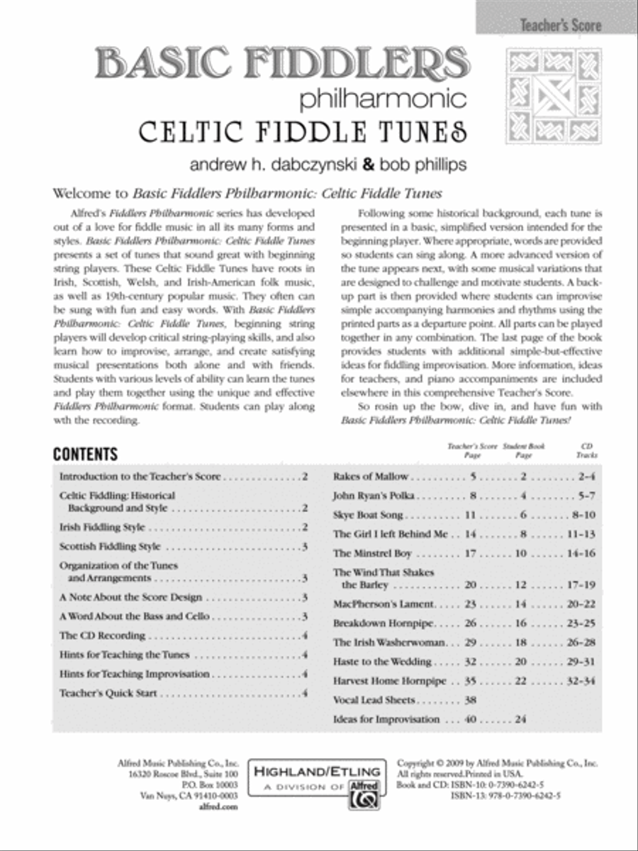 Basic Fiddlers Philharmonic Celtic Fiddle Tunes