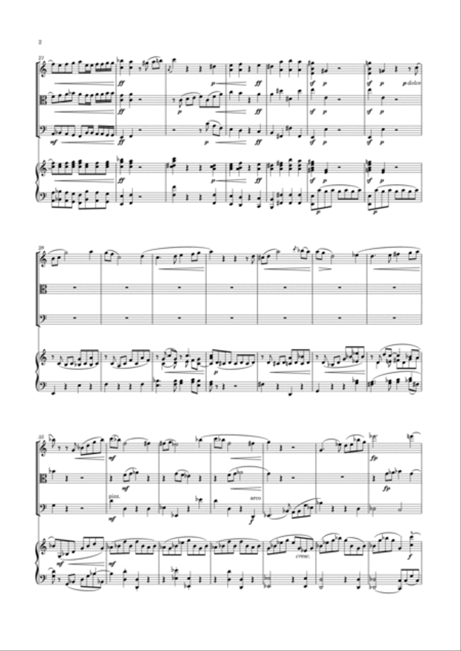 Andrée - Piano Quartet in A minor Piano Quartet scores gallery preview page 3