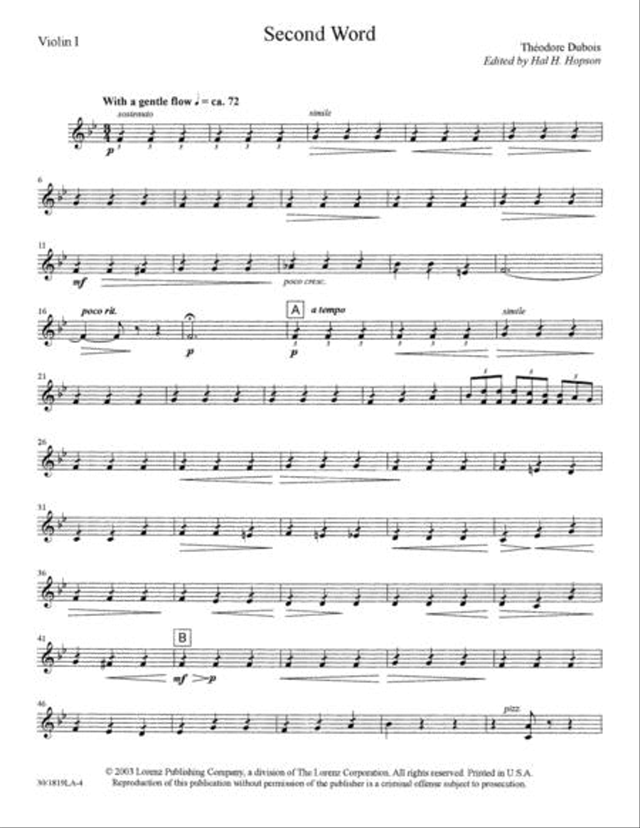 The Seven Last Words of Christ - Violin 1 Choir scores gallery preview page 5