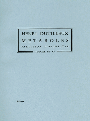 Book cover for Metaboles (ph263) (orchestra)
