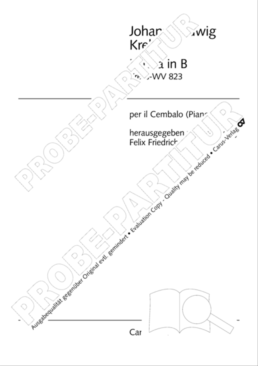Partita in B flat Major Harpsichord scores gallery preview page 2