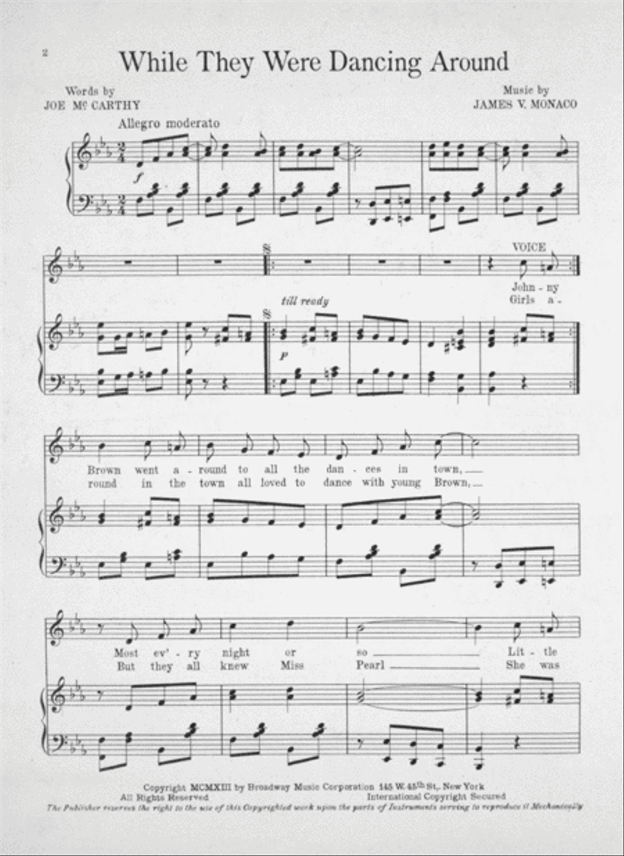 While They Were Dancing Around Voice scores gallery preview page 2