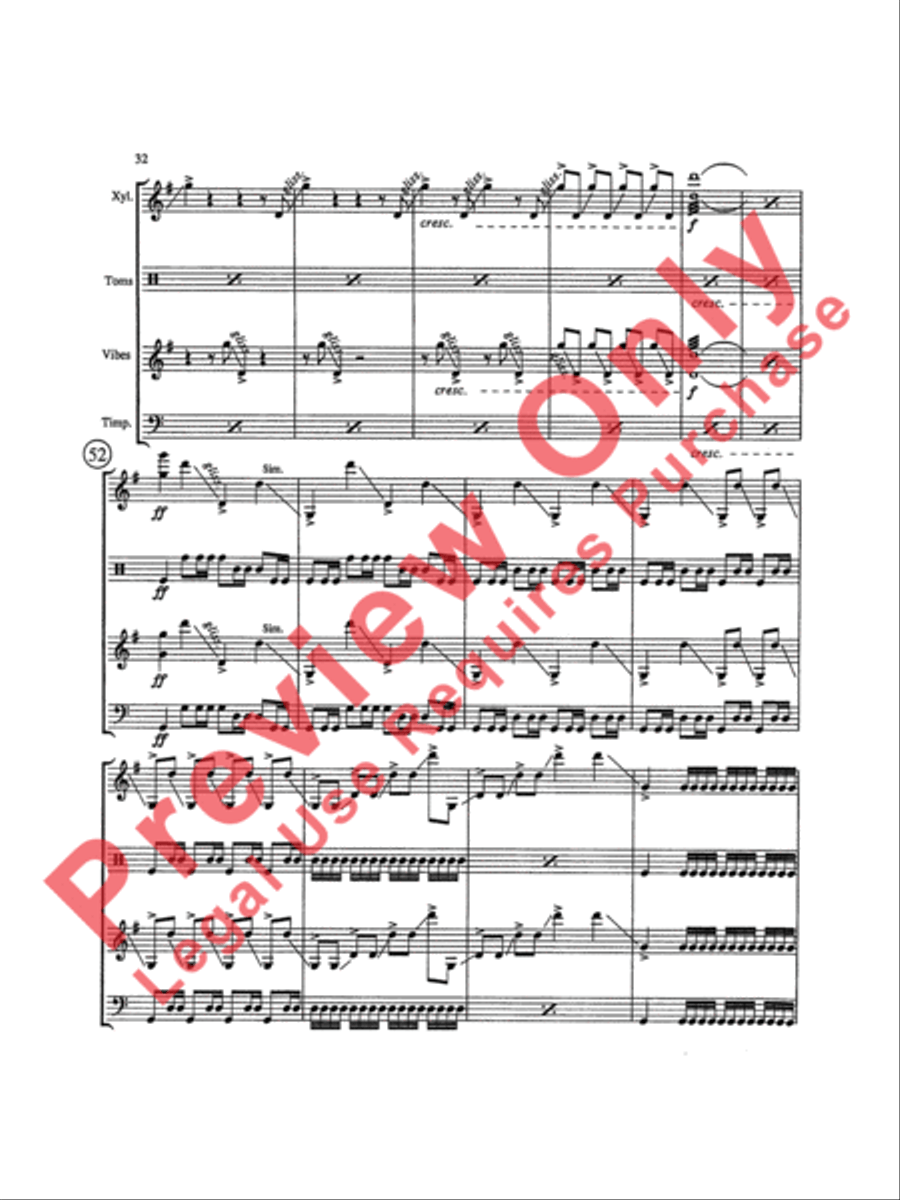 Triptych Percussion Ensemble scores gallery preview page 35