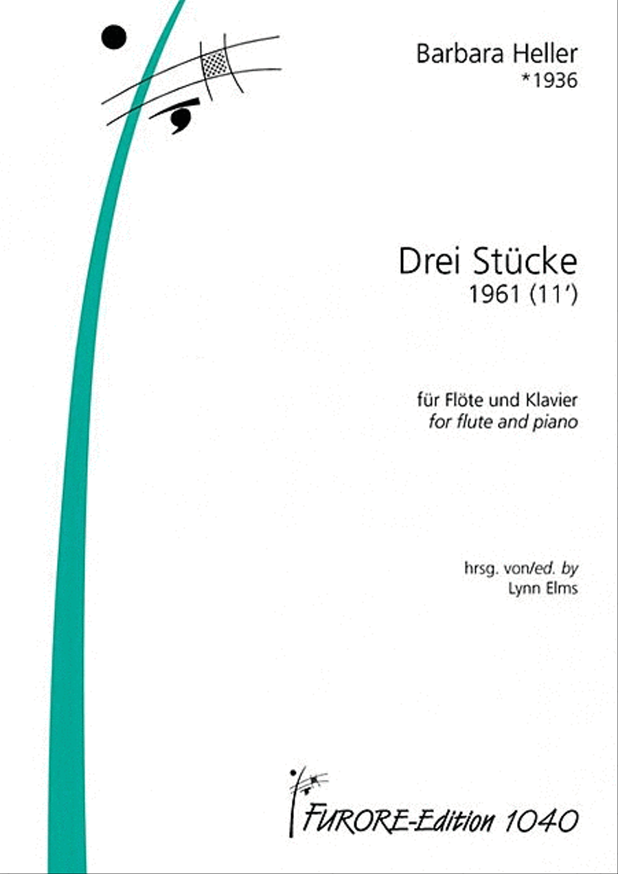 Drei Stucke fur Flote und Klavier Flute Solo scores gallery preview page 1