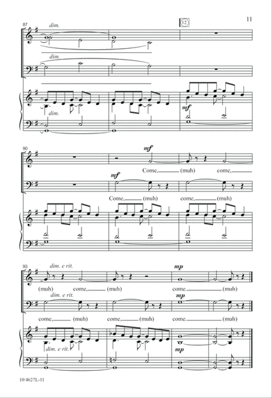 Come, Holy Spirit Come, Holy Spirit 3-Part scores gallery preview page 11