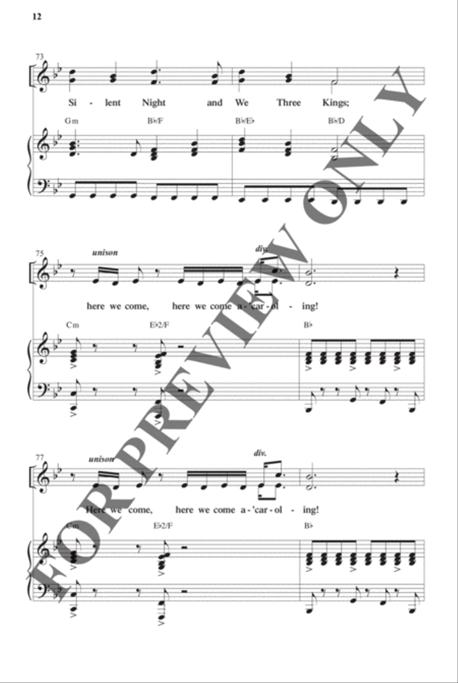 Here We Come a'Caroling - Choral Book Unison Choir scores gallery preview page 13