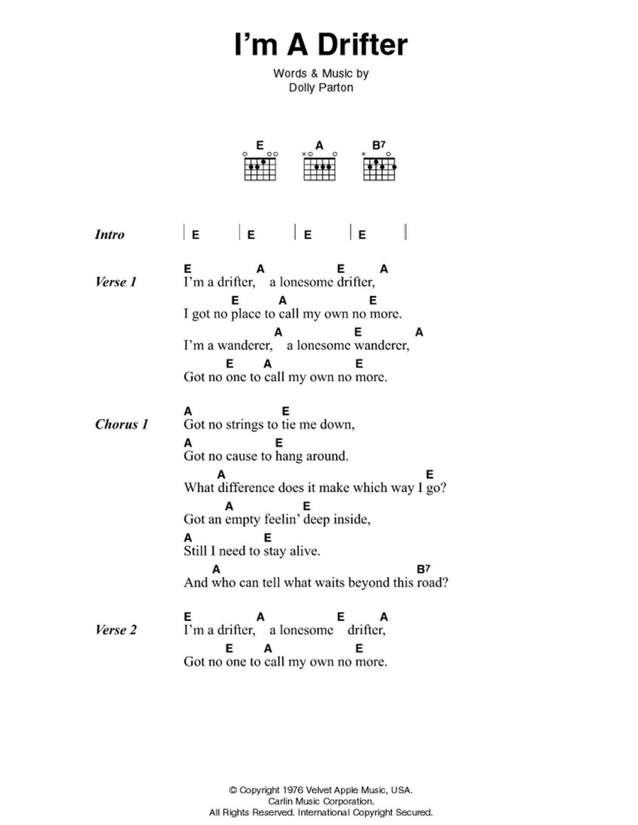 I'm A Drifter Electric Guitar scores gallery preview page 1
