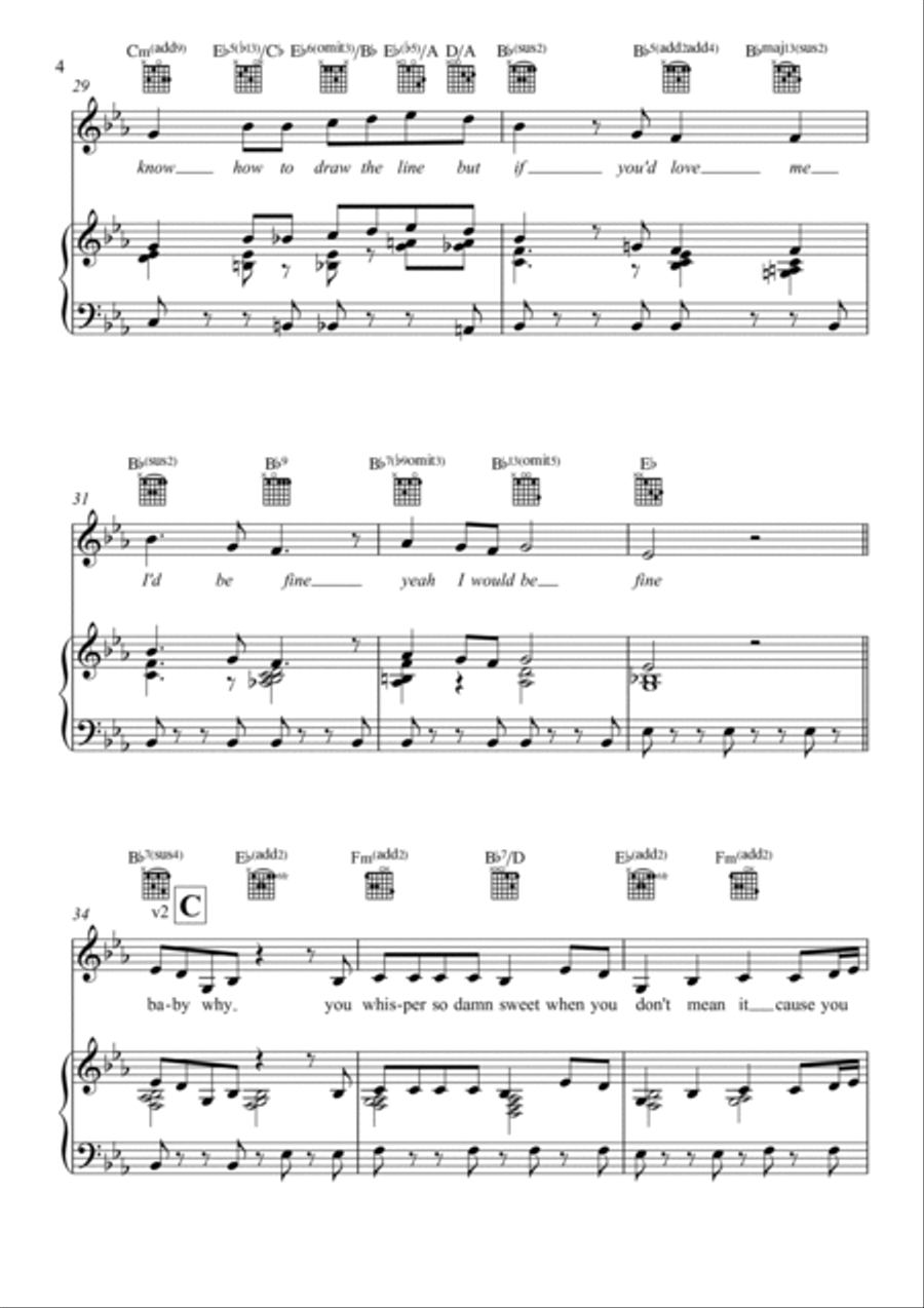Would Be Fine Piano, Vocal, Guitar scores gallery preview page 4