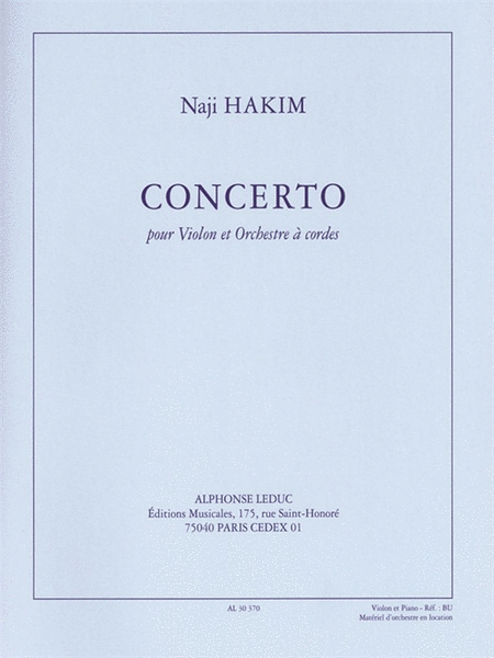 Concerto Pour Violon Et Orchestre A Cordes (35
