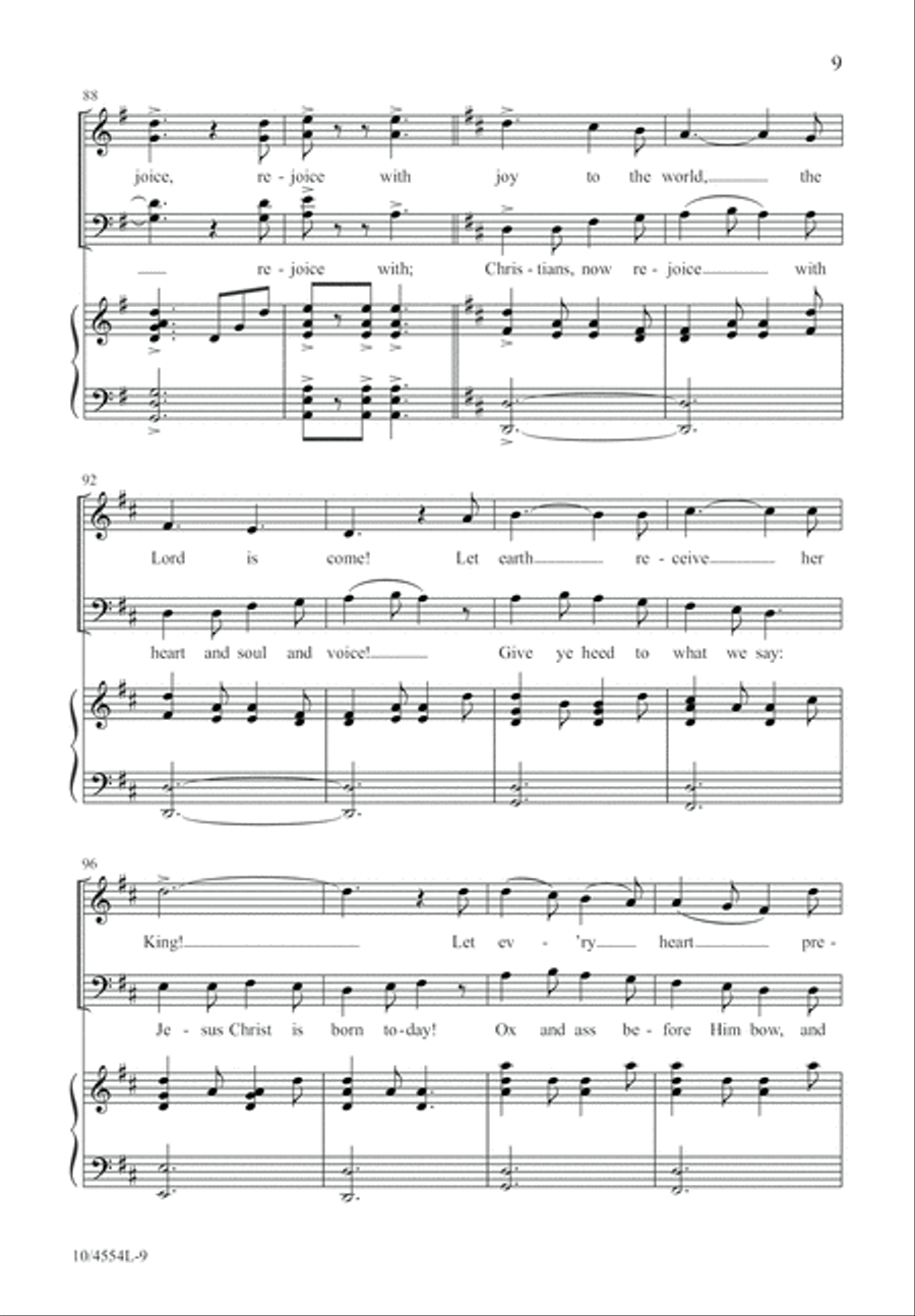 Rejoice with Joy to the World 4-Part scores gallery preview page 10