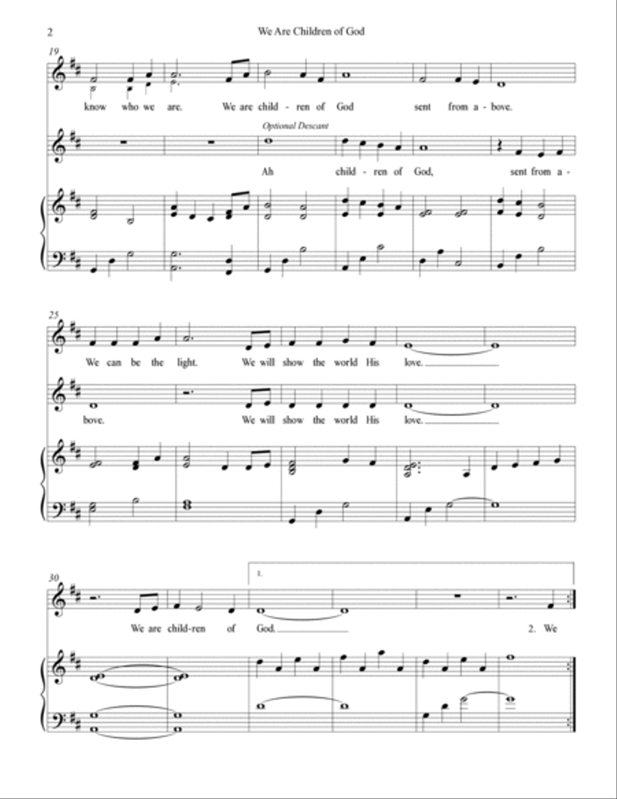 We are Children of God 2-Part scores gallery preview page 2