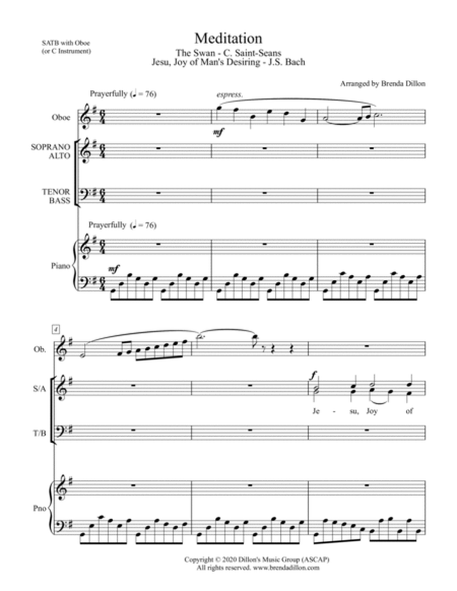 Meditation for SATB choir and oboe image number null