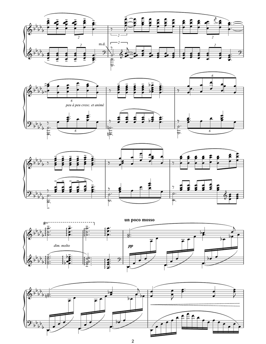 Clair de Lune Piano Solo scores gallery preview page 2
