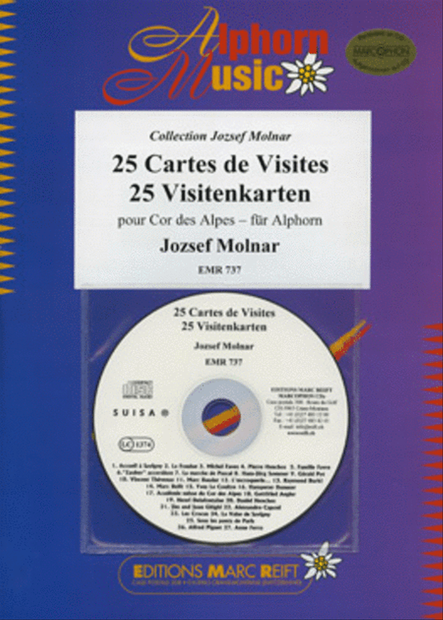 25 Cartes de Visites 25 Cartes de Visites Alphorn scores gallery preview page 1