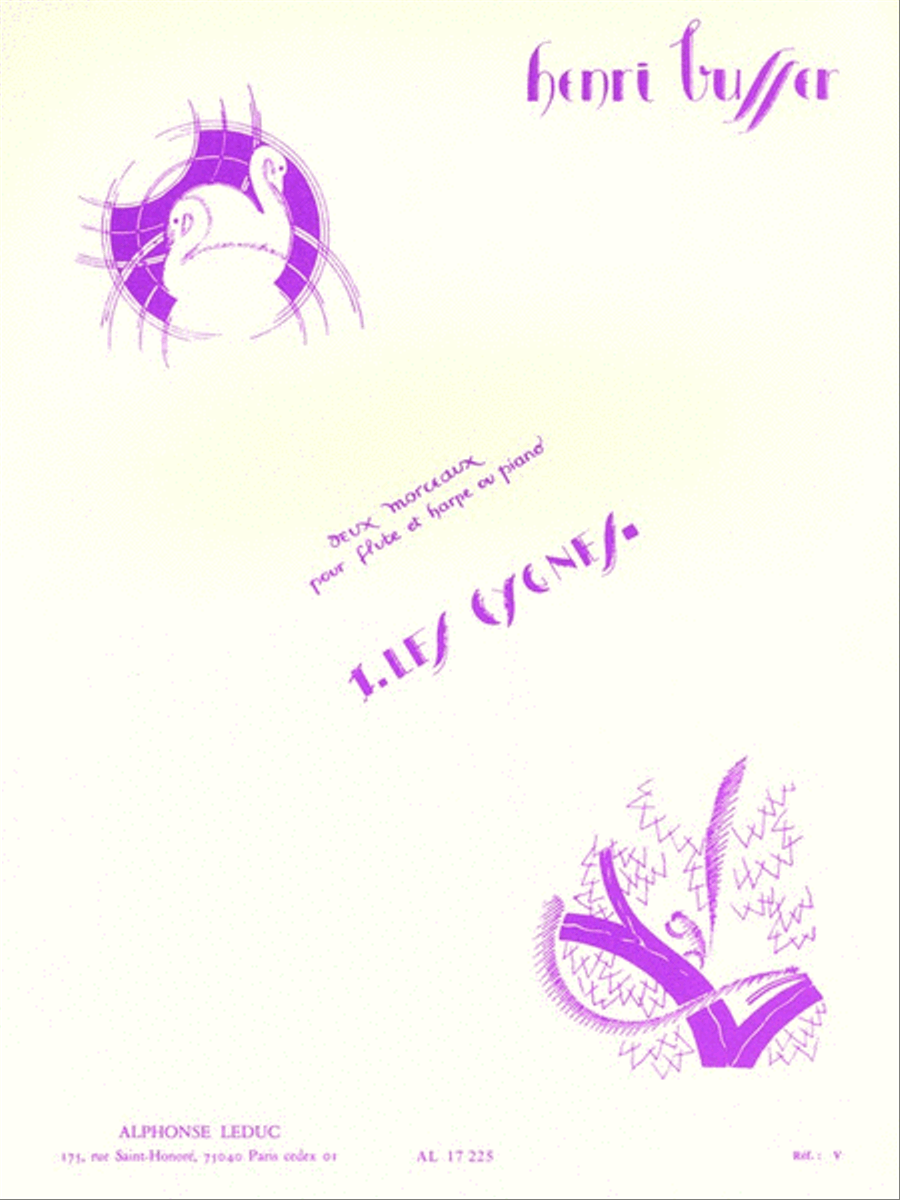 Two Pieces – 1. The Swans Flute scores gallery preview page 1