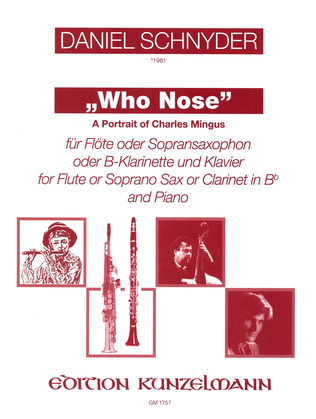 Book cover for 'Who Nose', A portrait of Charles Mingus