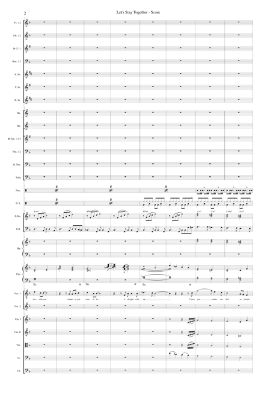 Let's Stay Together Full Orchestra scores gallery preview page 2