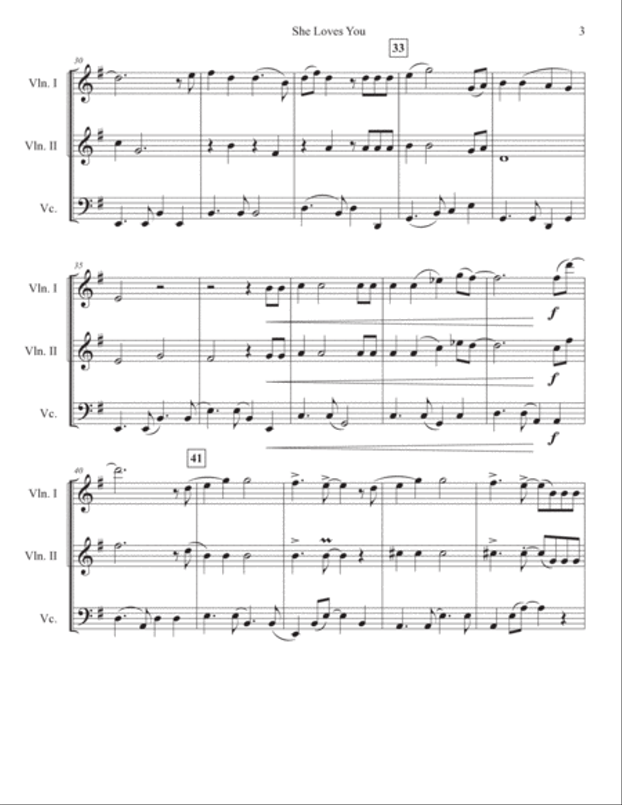 She Loves You She Loves You String Trio scores gallery preview page 3