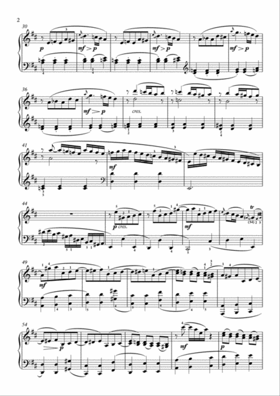 Scarlatti-Sonata in D-Major L.12 K.478(piano) Piano Solo scores gallery preview page 3