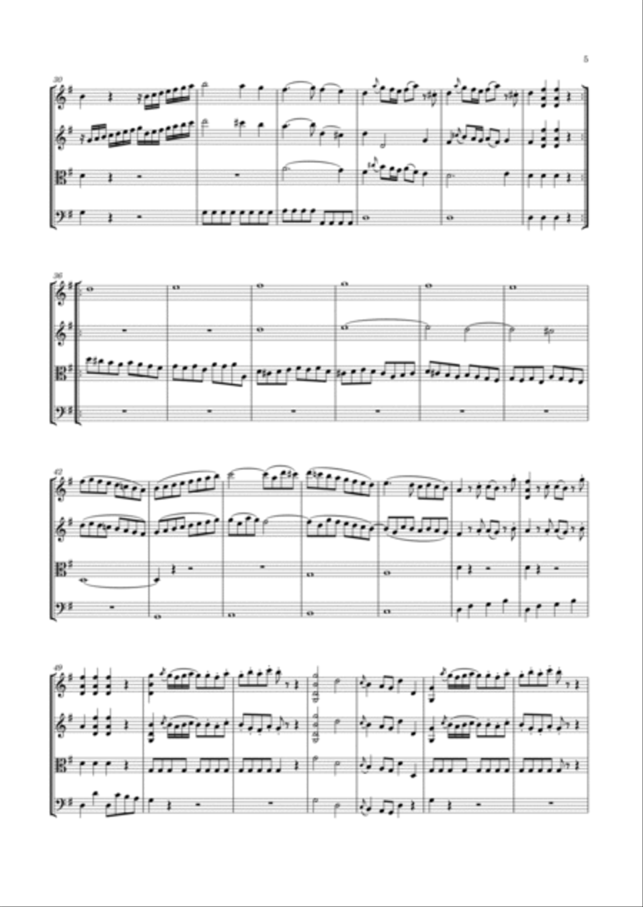 Mozart - String Quartet No.1 in G major, K.80 ; K⁶.73f String Quartet scores gallery preview page 6