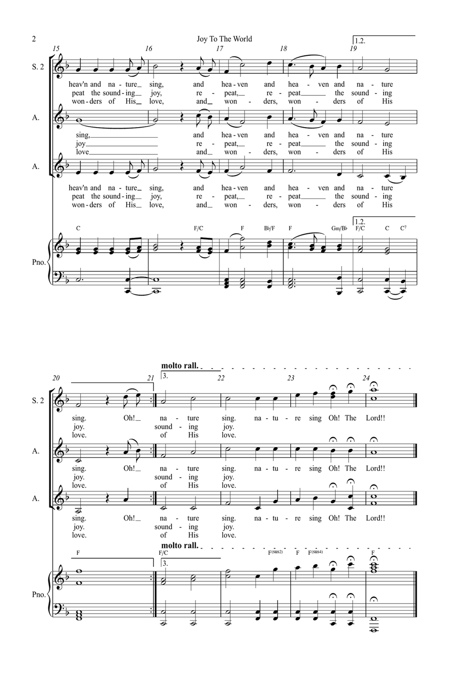 Joy To The World Small Ensemble scores gallery preview page 2