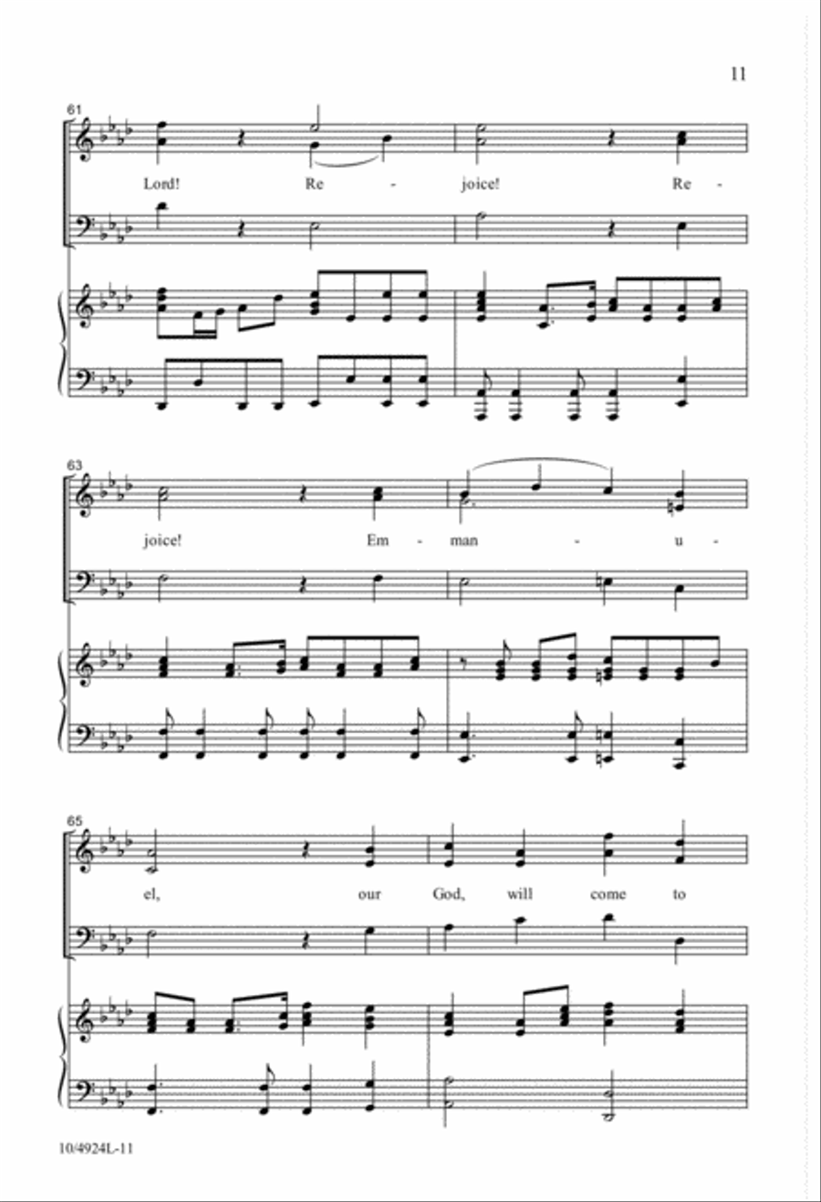 The Coming of the Lord The Coming of the Lord 3-Part scores gallery preview page 11