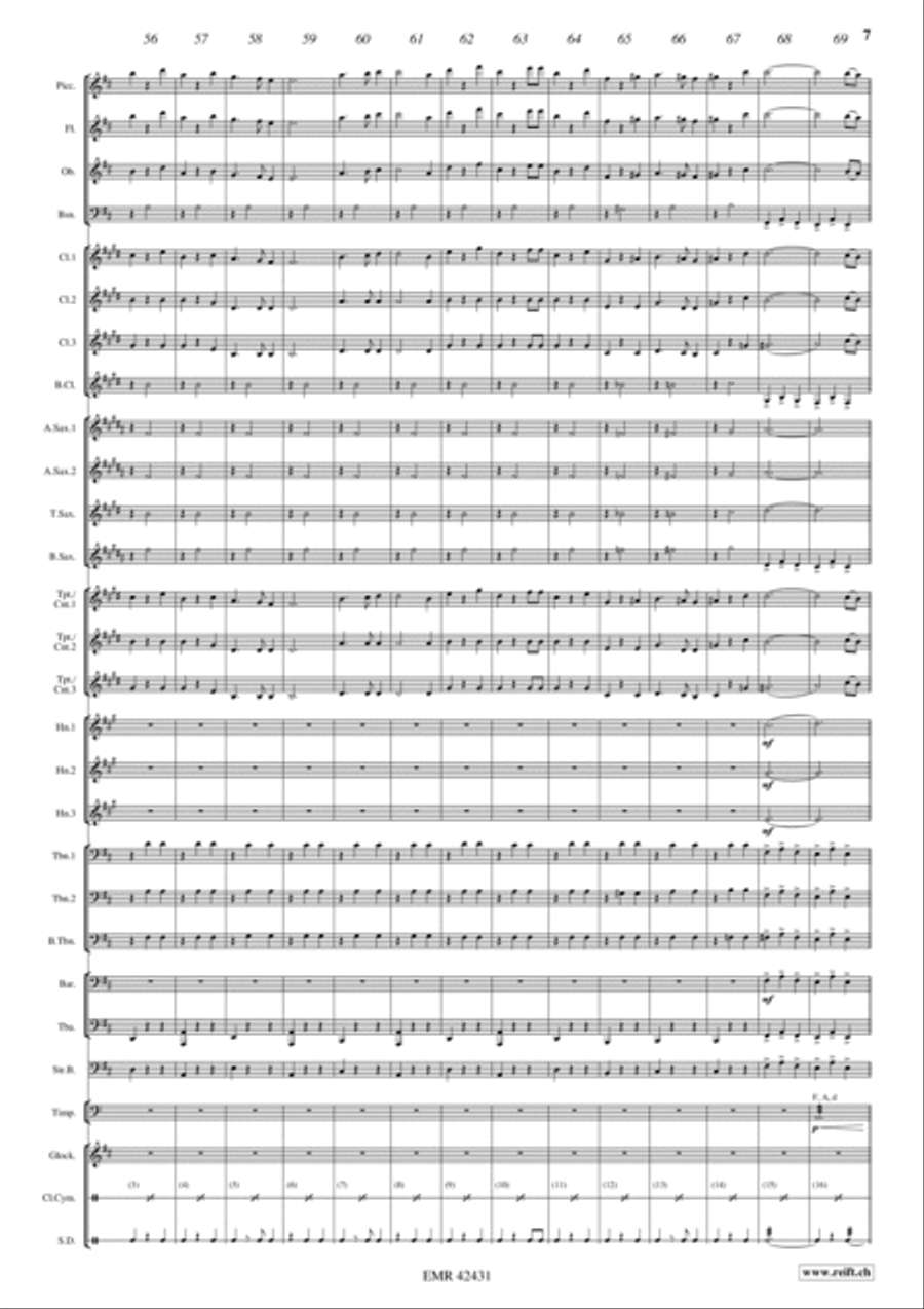 Kavalier Walzer Concert Band scores gallery preview page 7