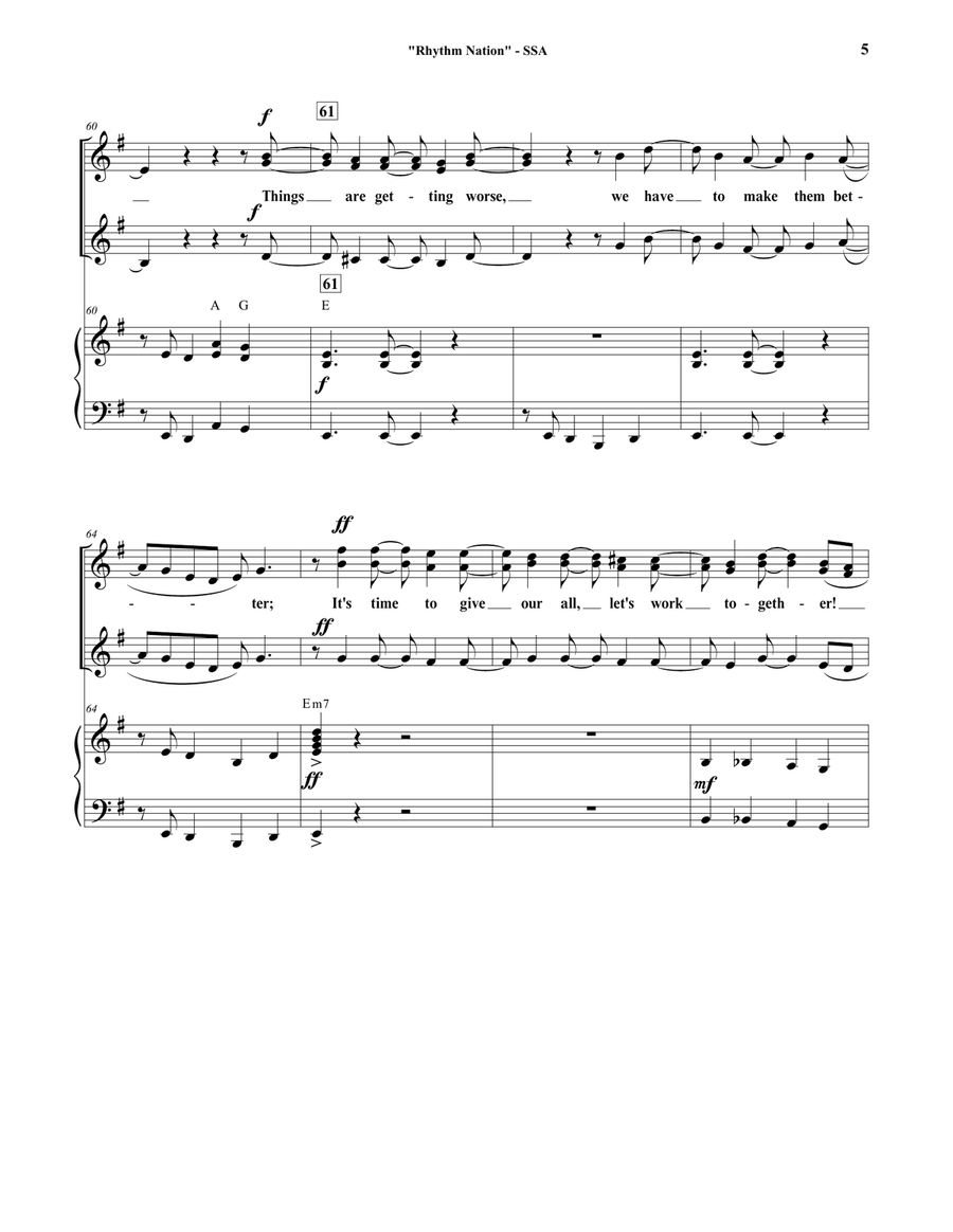 Rhythm Nation Rhythm Nation SSA scores gallery preview page 5
