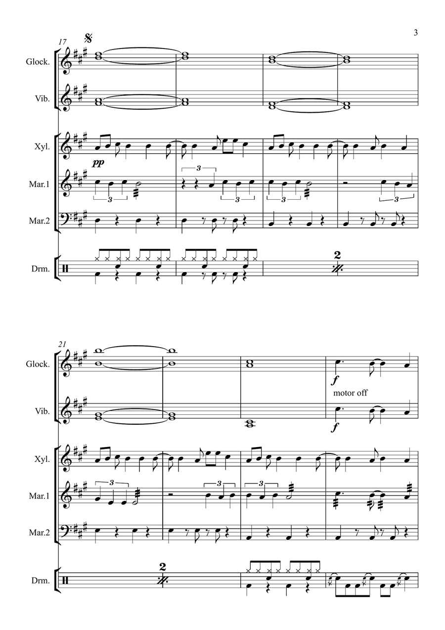 As It Was Percussion Ensemble scores gallery preview page 5