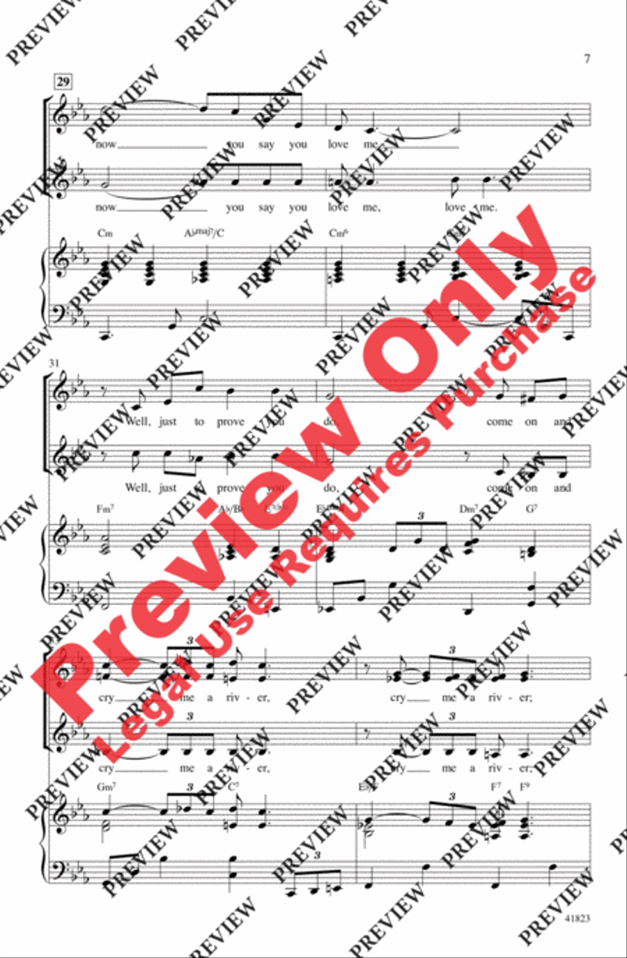 Cry Me a River Women's Choir scores gallery preview page 7