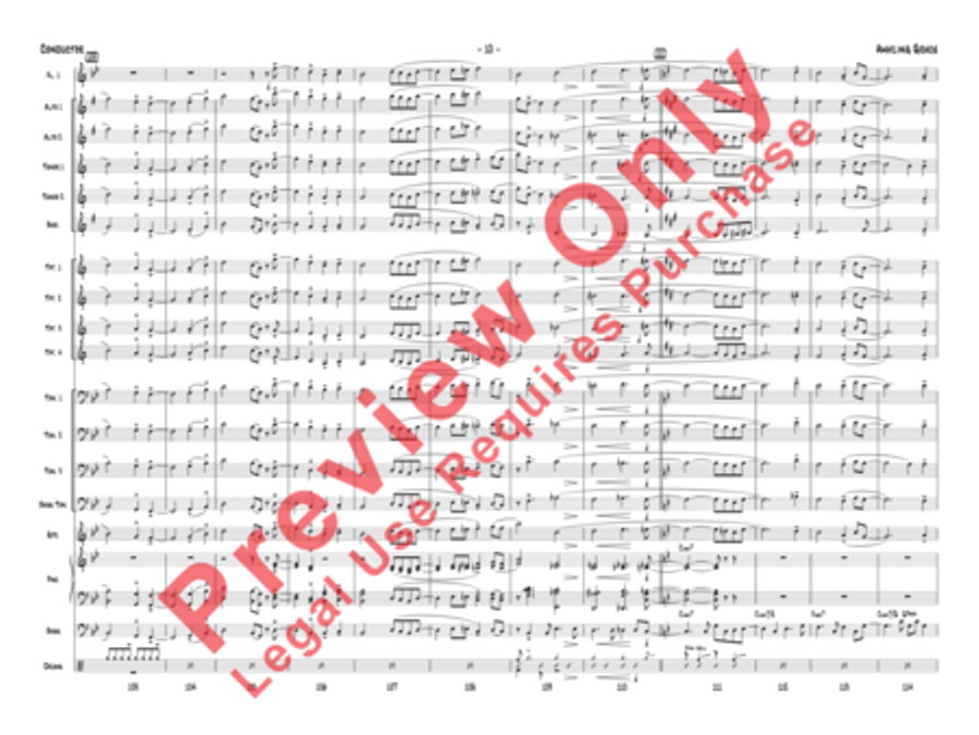 Amazing Grace (Score only) Jazz Ensemble scores gallery preview page 14