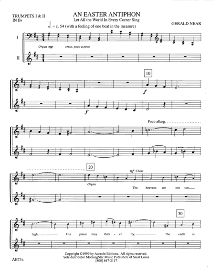 An Easter Antiphon Choir scores gallery preview page 1