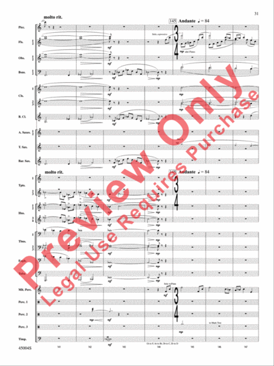 Red Rock Mountain Concert Band scores gallery preview page 32