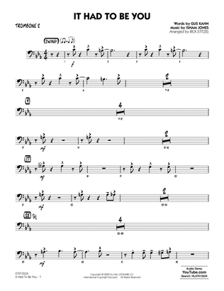 Book cover for It Had to Be You (arr. Rick Stitzel) - Trombone 2